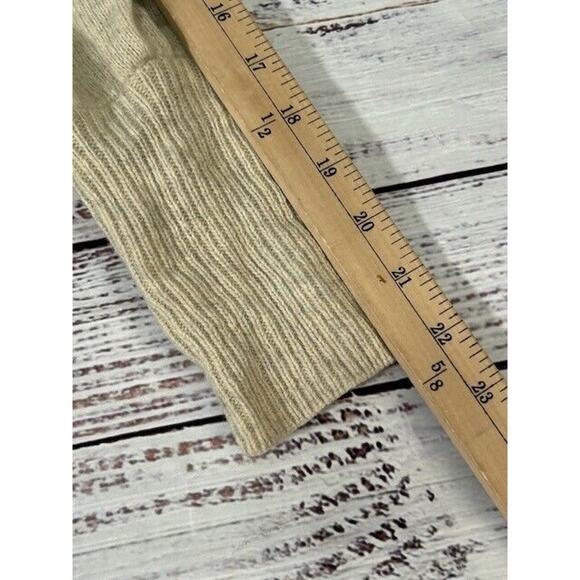 Madewell Womens Sweater Dress Bubble Sleeve V-Neck Knit Wool Blend Beige Size S - Picture 7 of 8